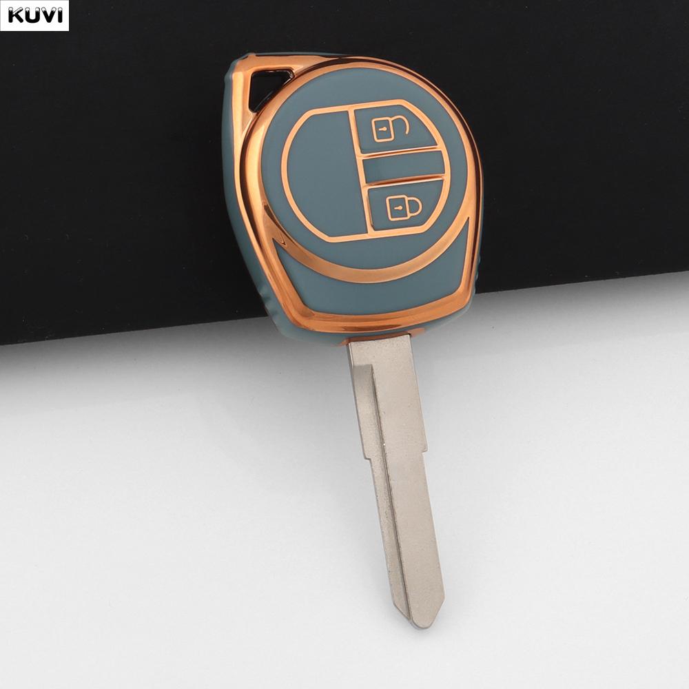 2-Tasten TPU Auto-Fernbedienung Smart Key Hülle Schale Fob Für Suzuki Swift Sx4 Liana Aerio Jimny Samurai Amagatarai Grand Vitara gray