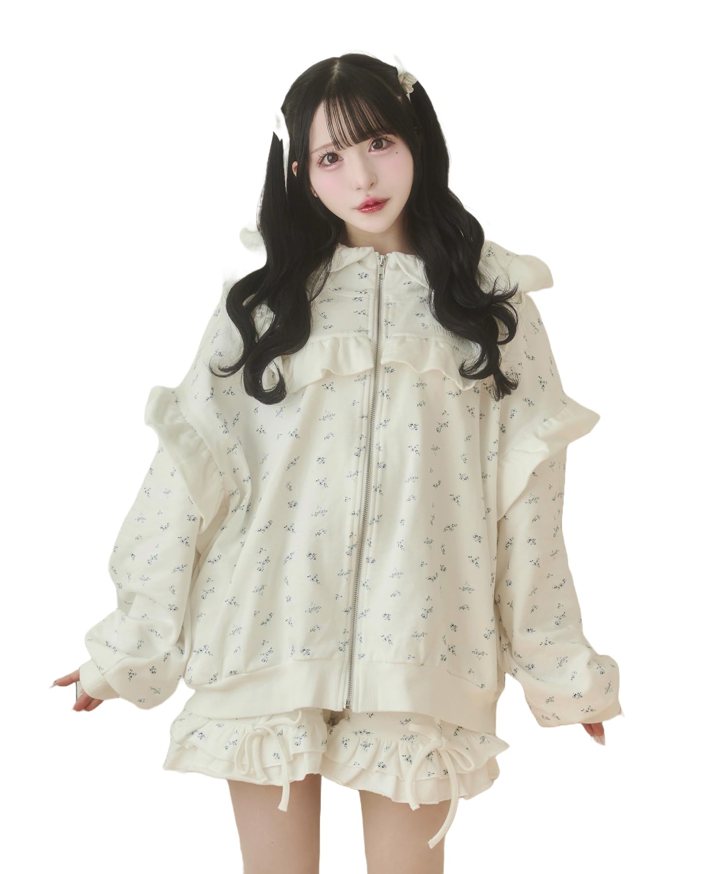 

WEGO Whinny Baby Flower Princess Outerwear Long Korean Loose Spring Size Pattern 1 Top, Sleeve, Cute, Girly, Style, Fit, Big, Outfit, Gift, Present,