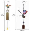 3D Butterfly Wind Chimes Iron Stained Glass Butterfly Wind Chimes with Tube Gift for Mom for Home Garden Window Yard Patio Decor