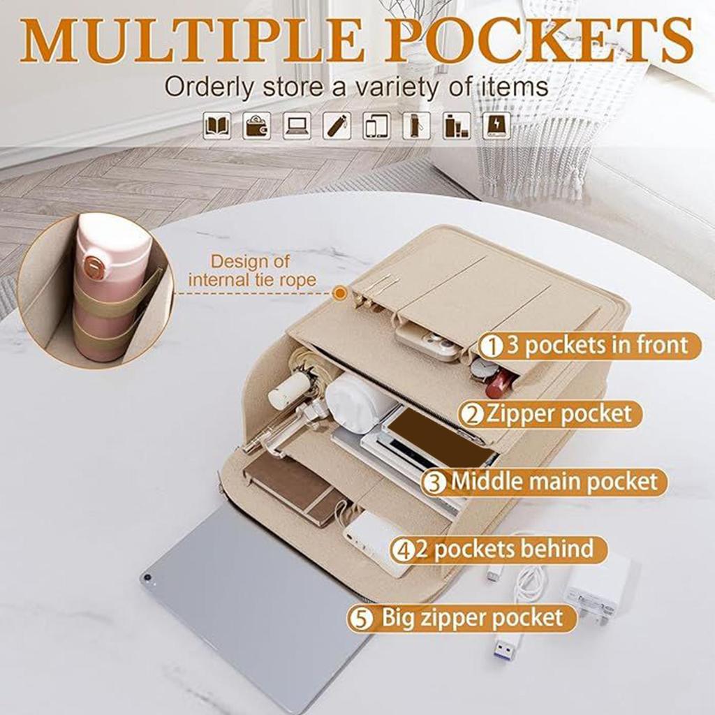 Backpack Insert Organizer Felt Storage Phones Bag Travel Shoulder Bag Insert For Bottles Umbrellas Cosmetics Phones Notebooks