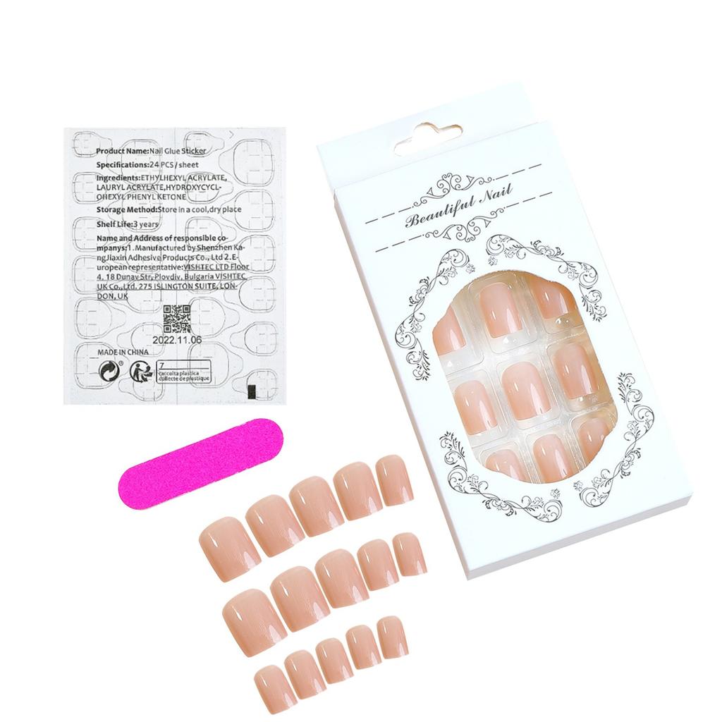 Press The Nail, Nail Glue And Nail Glue, Reusable Nail Solid Color Skin Nail Patches