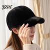 Solid Color Fuzzy Hat Plush Faux Fur Baseball Cap for Men Women, Fluffy Winter Warm Stretchy Cold Weather Accessories Cap, Adjustable Unisex