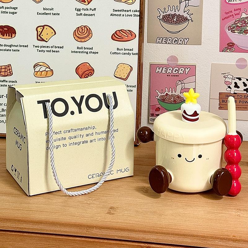 Cute Cup Ceramic Mug Souvenir Water Cup Household Couple Cup Birthday Gift Girls Teacher's Day Gift