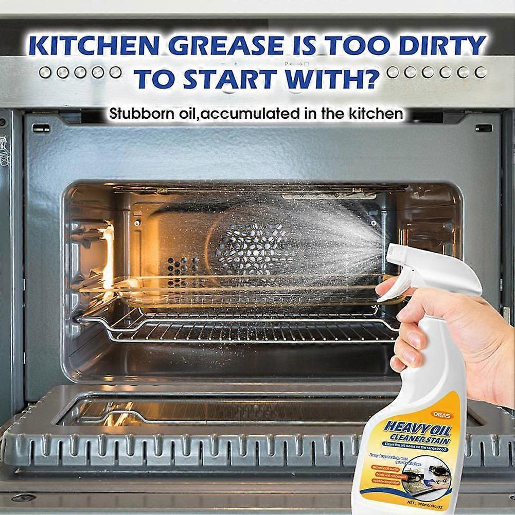 300ml Greasy Dirt Clean Spray Powerful Kitchen Oil Stain Removal Multipurpose Grease Remover for Oven Stove