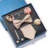 8-Piece Men's High-Grade Tie Set with Gift Box for Weddings and Formal Events