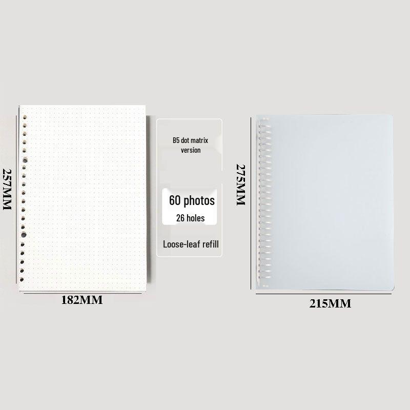 Minimalist Plastic Ring Binder Student Notebook Planner