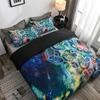 Watercolor Geometric Art Bedding Three-Piece Quilt Cover