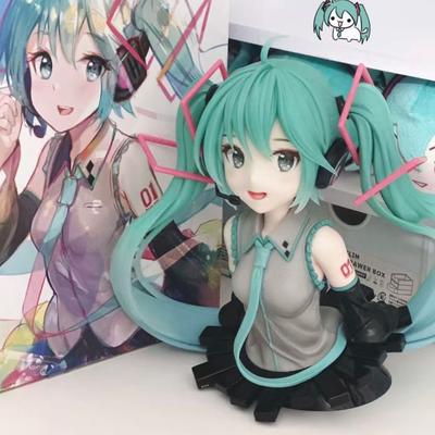Figura Estatua de Busto Anime Vocaloid Hatsune Miku - Lindo Modelo de Medio Cuerpo Figura Coleccionable Regalo para Fans en Stock