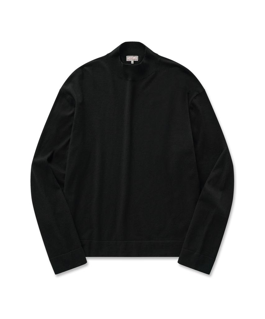 Pilpeu Basic Mock Neck Knit 19(Black)