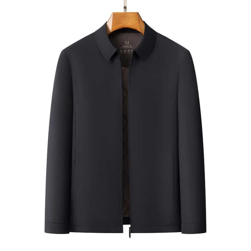 Men's Winter Thickened Business Casual Jacket with Mulberry Silk Filling