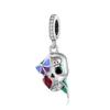 Halloween Copper Skull Charm Luminous Pumpkin Ghost Clown Bead Pendant Ring Necklace Bracelet Diy Jewelry Gift