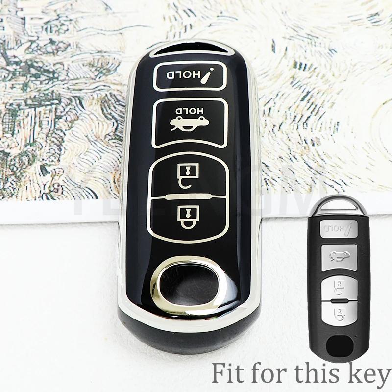 Shell For Mazda 2 3 6 Cx-5 Cx5 Cx-3 Cx7 Cx-9 Cx30 Atenza Axela Demio 4 Button Tpu Car Key Case Cover Key Protector Accessories