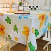 Retro Waterproof Oilproof Heatproof Tablecloth - Wash-Free Rectangular Fabric for Desks & Coffee Tables