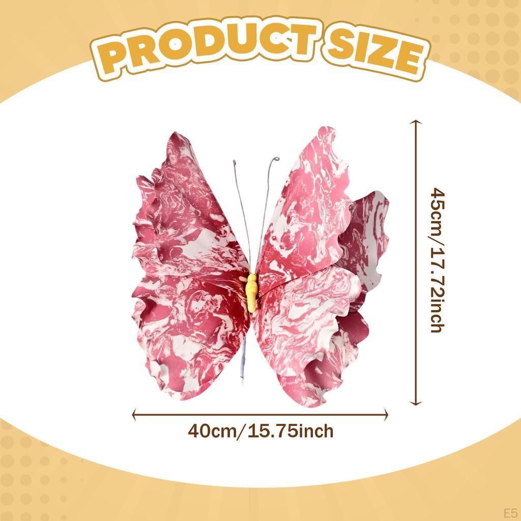 3D Butterfly Party Decoration Artificial Ornament Large Creative Backdrop Wall
