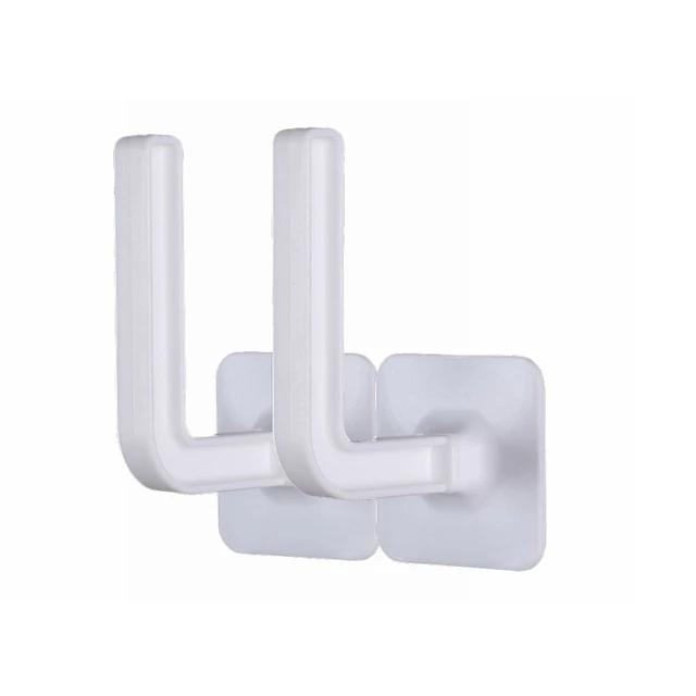 New 1 Pcs L-Shape Punch-Free Hook Wall Mounted Cloth Hanger for Coats Hats Towels Clothes Kitchen Rack Roll Bathroom Holder