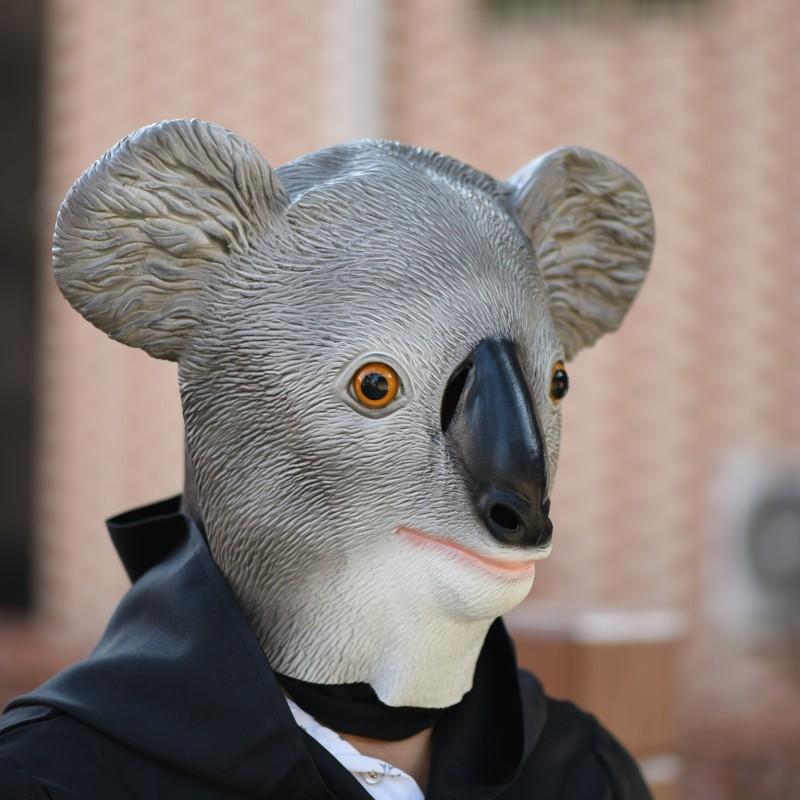 

Koala headgear funny animal mask One size fits all adults серый