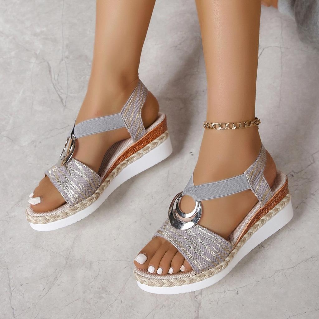 New 2025 Women's Wedges Sandals Summer Snake Print Platform Sandals Gladiator Shoes Woman Comfort Casual Med High Heels Sandals