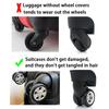 8pcs Universal Luggage Suitcase Wheels Silicone Wear Resistant Trolleys Case Caster For Suitcase
