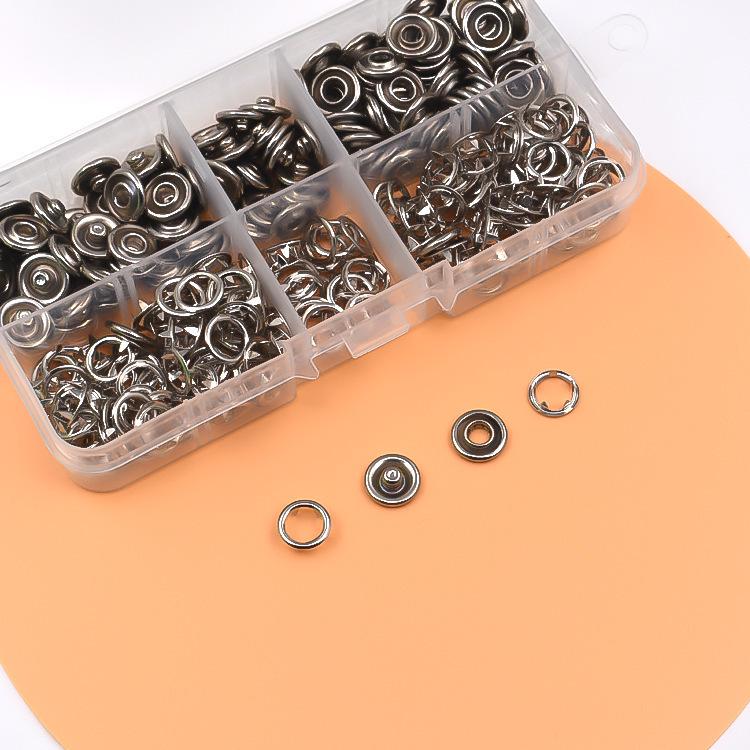 Fünfzackiges Nähfreies Druckknopf-Werkzeugset für Babykleidung und Jeans mit Verdeckten Edelstahl-Druckknöpfen