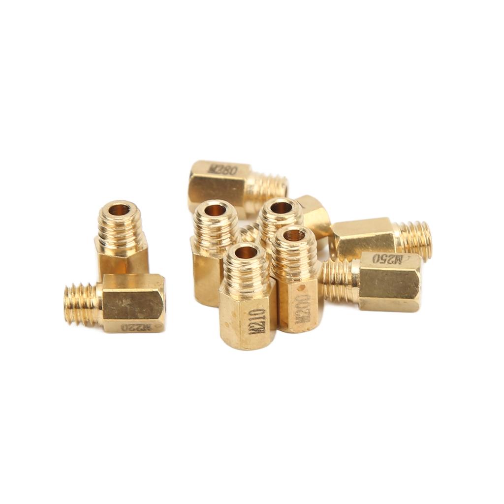 10 stk sett forgasser hovedjet solid messing erstatning for Mikuni VM TM TMX Carb 200?290