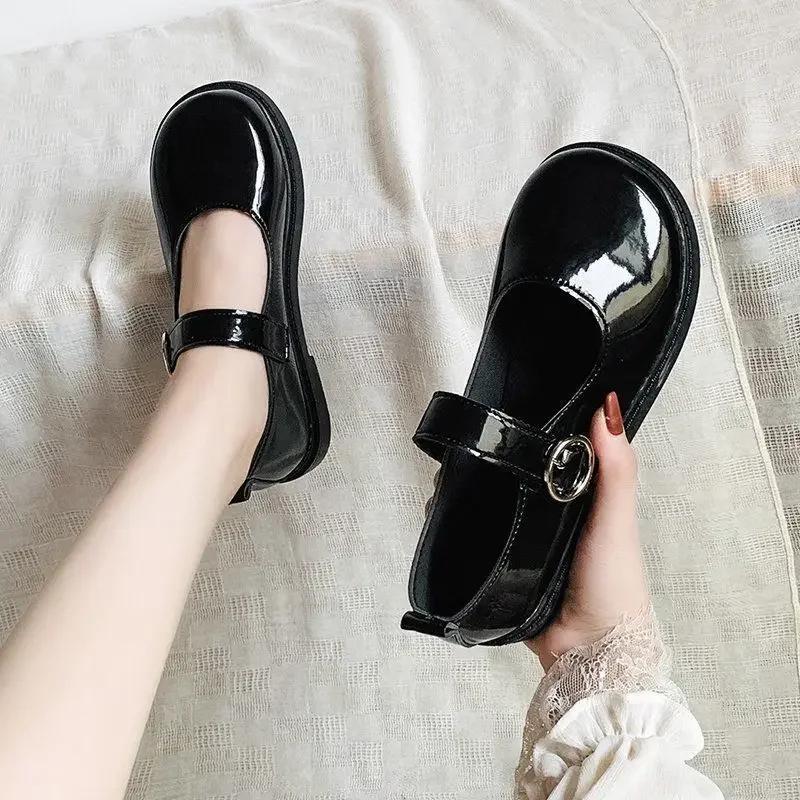 New Style Lolita Outfit Big Head Round Head Soft Girl JK Little Leather Shoes Women's Japanese Cute Student Mary Jane Doll Shoes