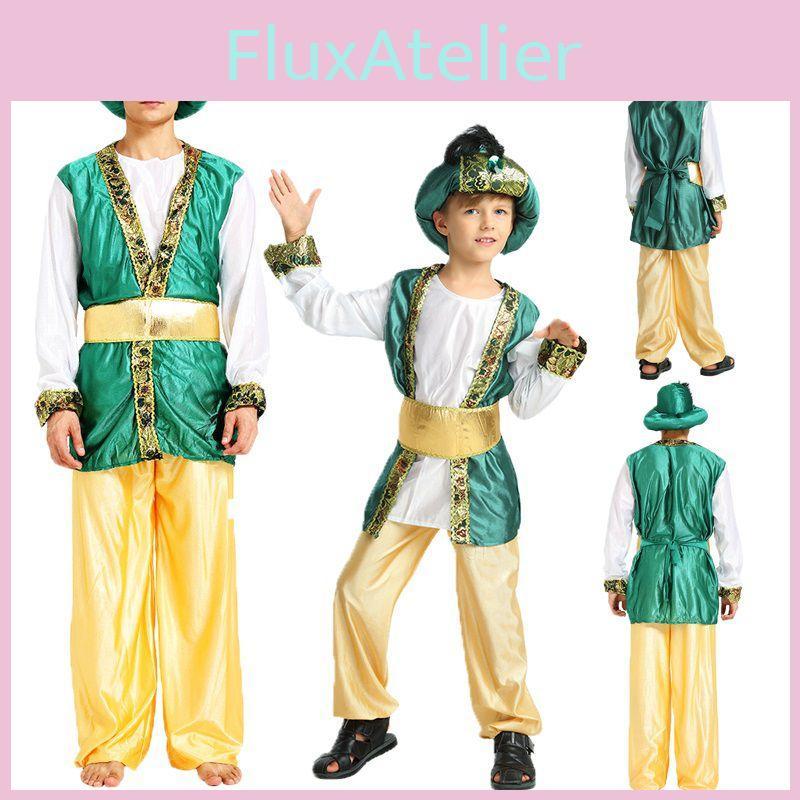 Fantastisk Pojkar Halloweenfest Arabisk Prins Kung Kostym För Cosplay-Evenemang