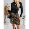Leopard Print Skirt Internet Celebrity Ins Short Skirt Women's Autumn Skirt High Waist Slimming A-line One-step Skirt