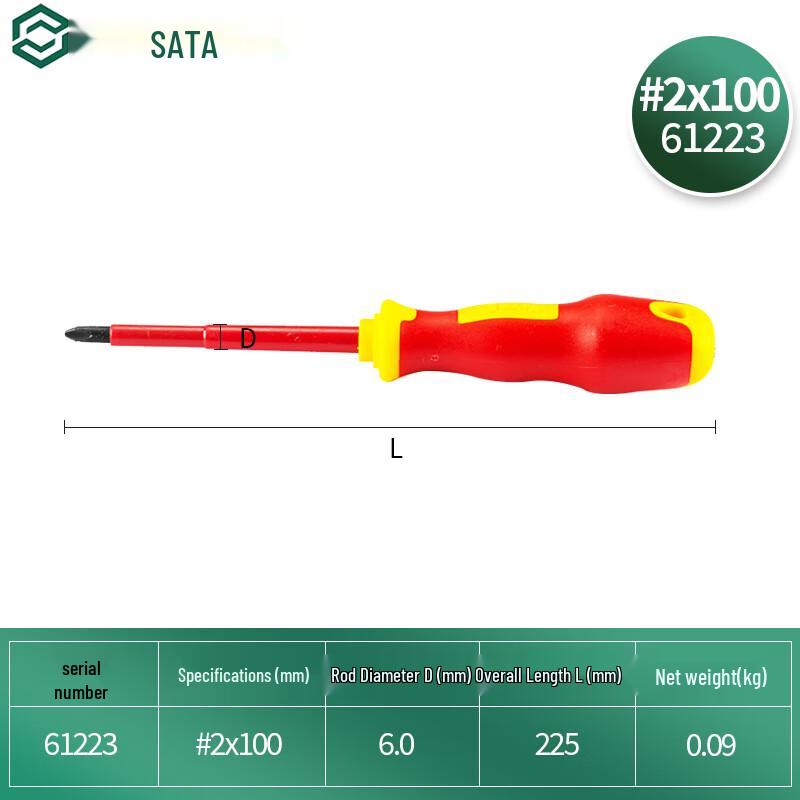 SATA T-Series Phillips Insulated Screwdriver