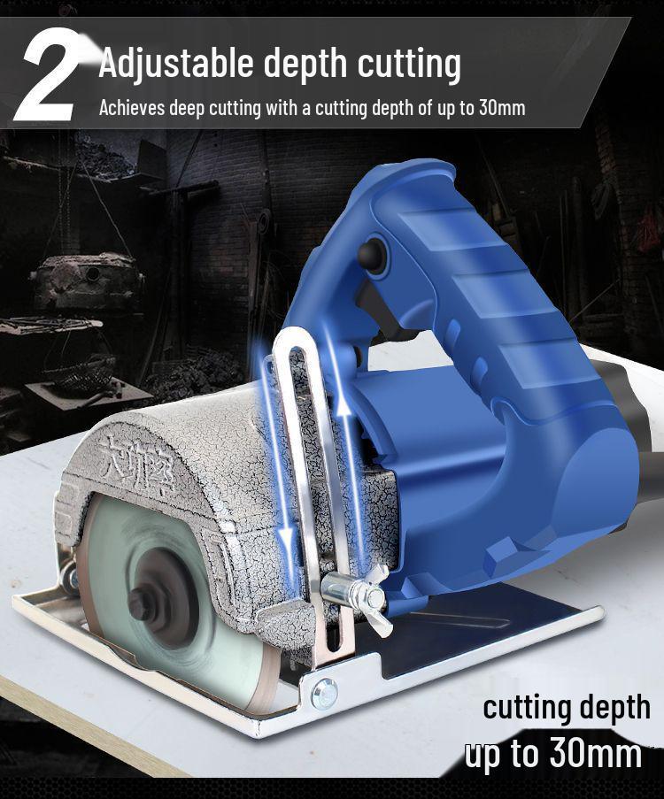 Compact Multifunction Chainsaw: High-Power Tile Groove & Wood/Marble Cutter