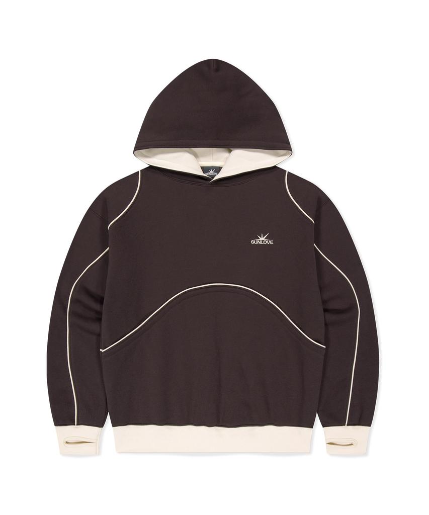 Crescent Brushed Hoodie Brown