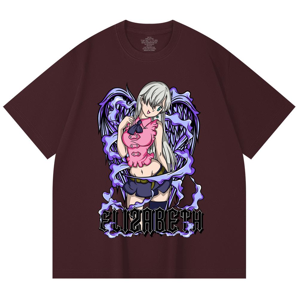230 Gsm 100% Cotton Seven Deadly Sins V3 Elizabeth Print Unisex Heavy Cotton T Shirt