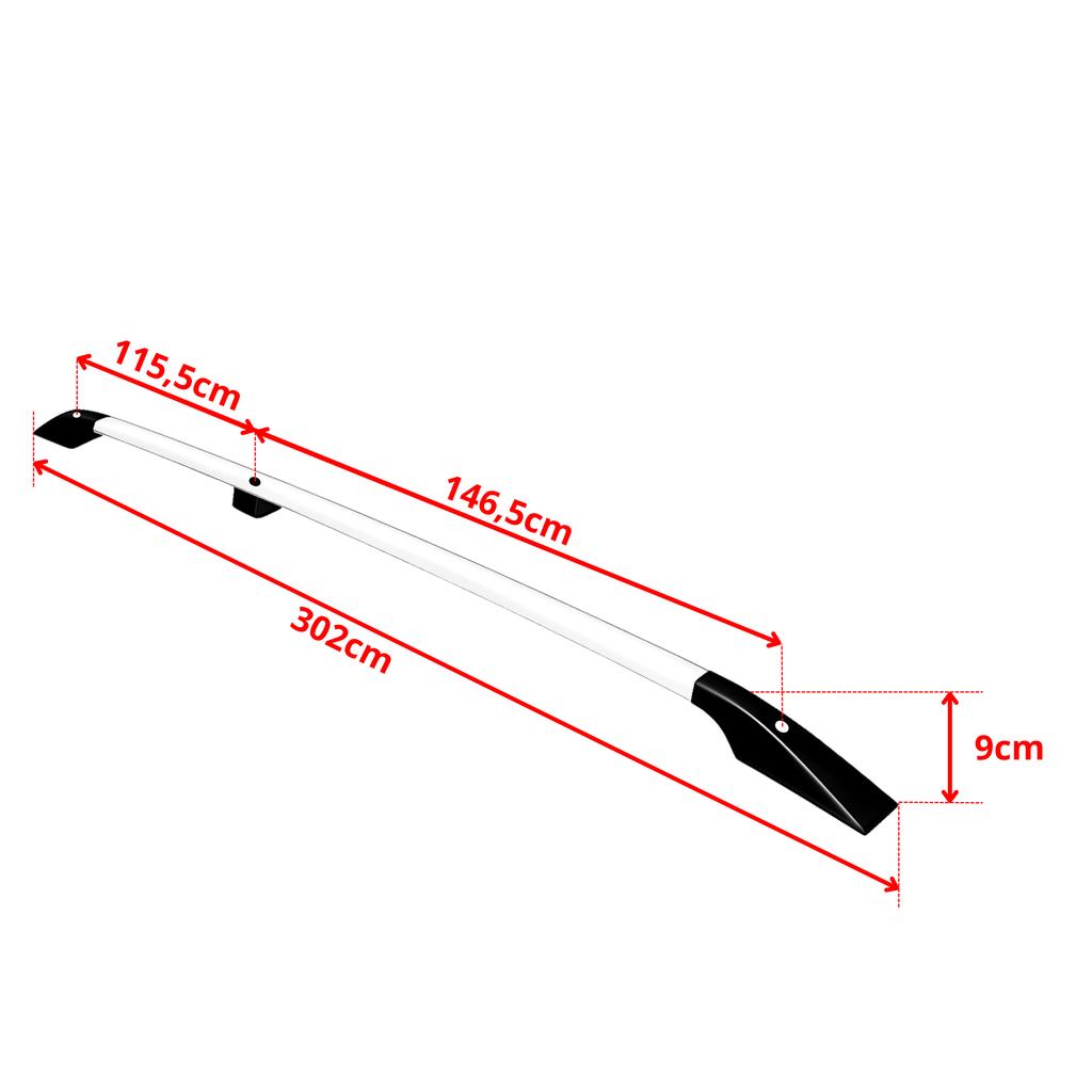 Roof rails MERCEDES W639 W447 VITO VIANO EXTRALONG L3 CHROME
