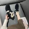 European and American Short Boots 2024 Winter New Casual Solid Color Simple High Top Vulcanized Cotton Shoes Large Size Daily