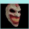 Halloween Dead Clowns Mask Resin Dead Clown Role Play Prop For Haunted House And Cosplay