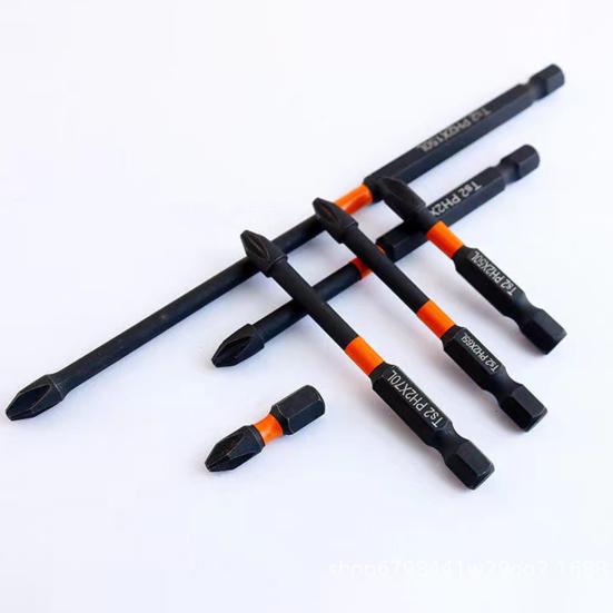 6-teiliges Schlagschrauber-Bit-Set Hohe Haltbarkeit Mehrzweck Sechskantschaft Magnetische Kreuzschlitzschraubendreher-Bohrer Holzbearbeitungswerkzeuge