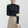 LangSha Women's Slim-Fit Semi-High Neck Long Sleeve Base Layer Top