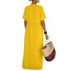 Women's Vacation V-neck Short Sleeved Women's Long Skirt