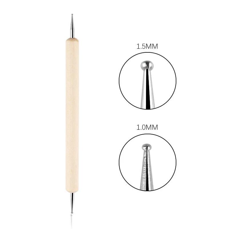 DIY Manicure Tools: Nail Art Dotting Pen, Spiral Rod Hook Pen & Drawing Painting Marbleizing Tool
