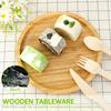 360Pcs Party Disposable Wooden Tableware Set Forks Spoons Knives Parties Wedding Cafes Environmentally Friendly Wooden Tableware