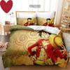 3D Kids Boys Anime One Pieces Duvet Cover Merry Christmas Bedding Set Queen King Full Size for Holiday Bedroom Teens Women Gift