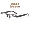 Gözlük Çerçevesiz Optik Çerçeve Reçeteli Gözlük Çerçevesiz Gözlük Geniş Yüz İçin Uzun Saplı Okuma Gözlüğü Gafas