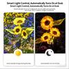 Solar Powered Sunflower Light Outdoor Waterproof LED Ground Insert Lawn Lamp For Garden Lawn Courtyard Decoration