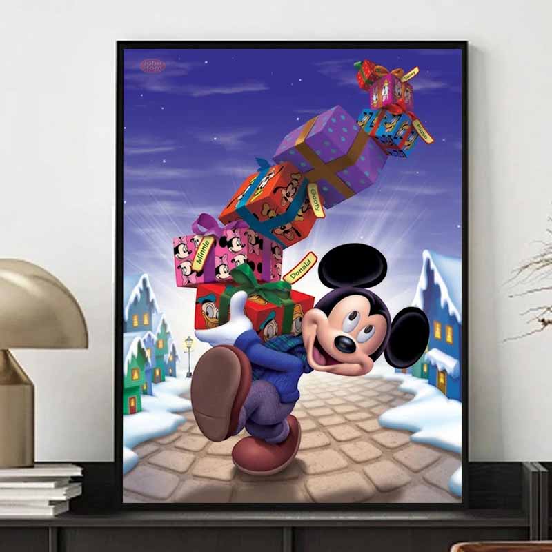 Disney Diamond Painting Mickey Mouse Christmas Gift Theme Illustration Cartoon 5D Diamond Cross Stitch Mosaic Home Decor Gift