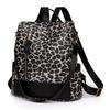 Rucksack Damen Ledertasche Große Kapazität Leopardenmuster Student Schultasche Damen Reiserucksack