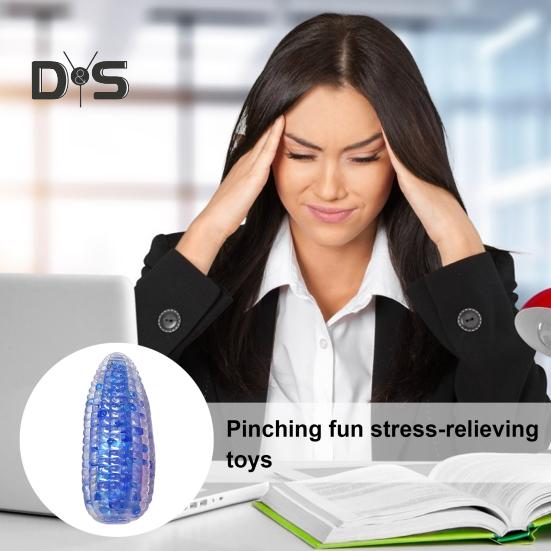 Stress Relief Corn Squeeze Toy Kids Adults TPR Colorful Corn Sensory Toy Portable Lightweight Calming Vegetable Fidget Toy Decoration