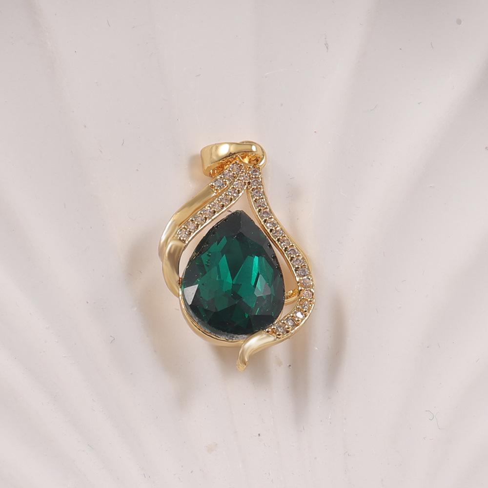Высококачественный кулон сапфирового и изумрудного оттенков - Элегантный и универсальный дизайн