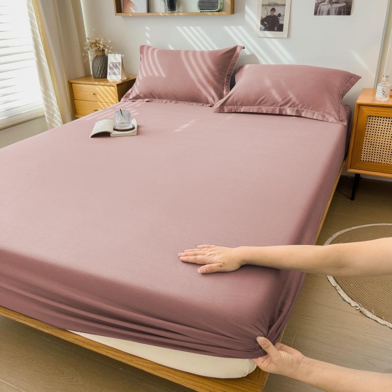 

1PC 100% Cotton Fitted Sheet Plaid Style Skin-friendly Mattress Cover Adults Kids Bed Sheets (No Pillowcase) Single Double King 150x200cm