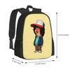 - Dustin Pattern Design Bag Student's Backpack Dustin Mike Eleven Lucas