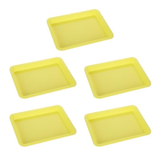 5Pcs Storage Trays Vibrant Color Easy To Clean Stackable Multipurpose Space-Saving Design Reusable Paint Trays