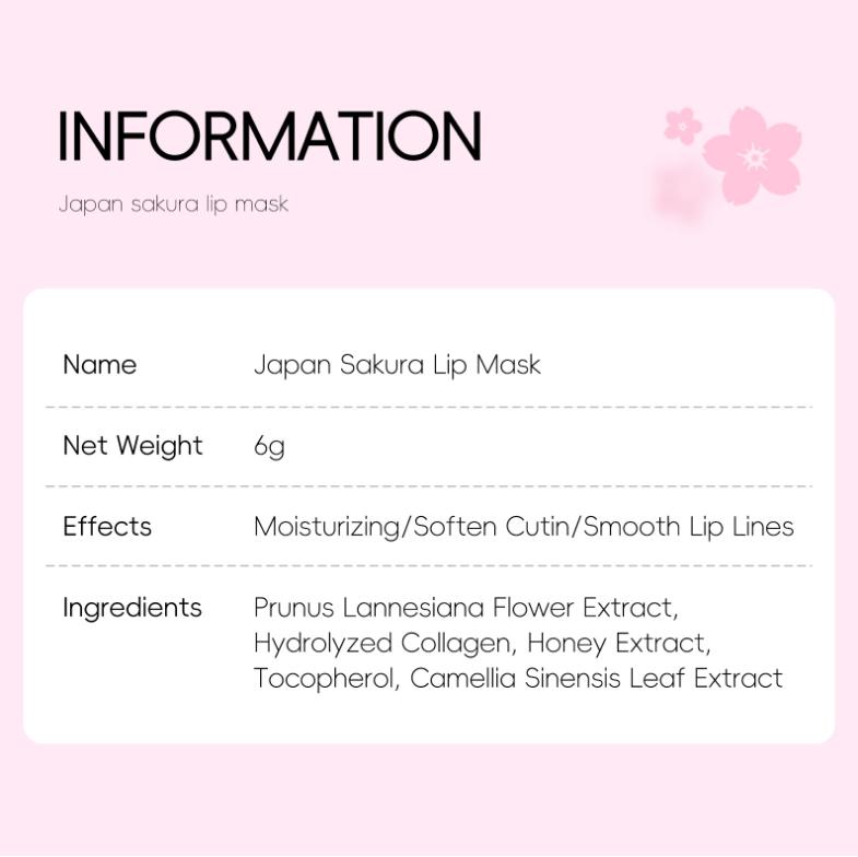 Kirsch Feuchtigkeitsspendende Lippenmaske FEUCHTIGKEITSSPENDENDE WEICHE LIPPENMASKE Verbessert die Lippenlinienpflege Glättet Lippenlinien